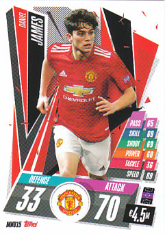 Daniel James Manchester United 2020/21 Topps Match Attax CL #MNU15